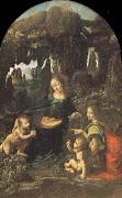 Leonardo  Da Vinci Madonna of the Rocks Germany oil painting artist